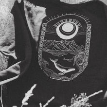 Load image into Gallery viewer, "Whale Under Moon" Unisex Black Sweatshirt