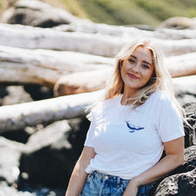 Load image into Gallery viewer, "Whale Under Moon" Short-Sleeve Unisex White T-Shirt