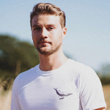 Load image into Gallery viewer, "Whale Under Moon" Short-Sleeve Unisex White T-Shirt