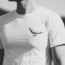Load image into Gallery viewer, "Whale Under Moon" Short-Sleeve Unisex White T-Shirt
