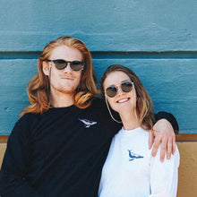 Load image into Gallery viewer, "Whale Under Moon" Unisex White Sweatshirt