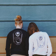 Load image into Gallery viewer, "Whale Under Moon" Unisex Black Sweatshirt