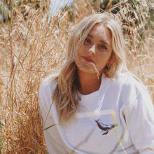 Load image into Gallery viewer, "Whale Under Moon" Unisex White Sweatshirt