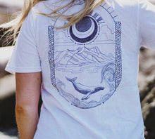 Load image into Gallery viewer, &quot;Whale Under Moon&quot; Short-Sleeve Unisex White T-Shirt
